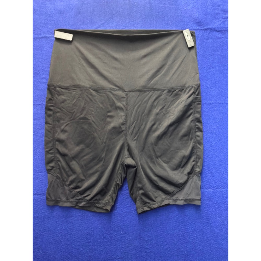 Athleisure Womens Maacie High Waisted Biker Shorts XL Black